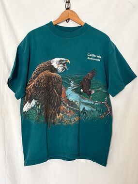 Habitat Teal California Redwoods Eagle Graphic Tee